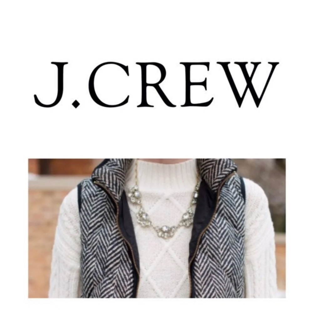 J Crew Herringbone Vest Size Small